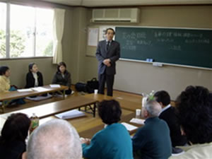 御幣島市営住宅第2集会所の班会(3月17日)